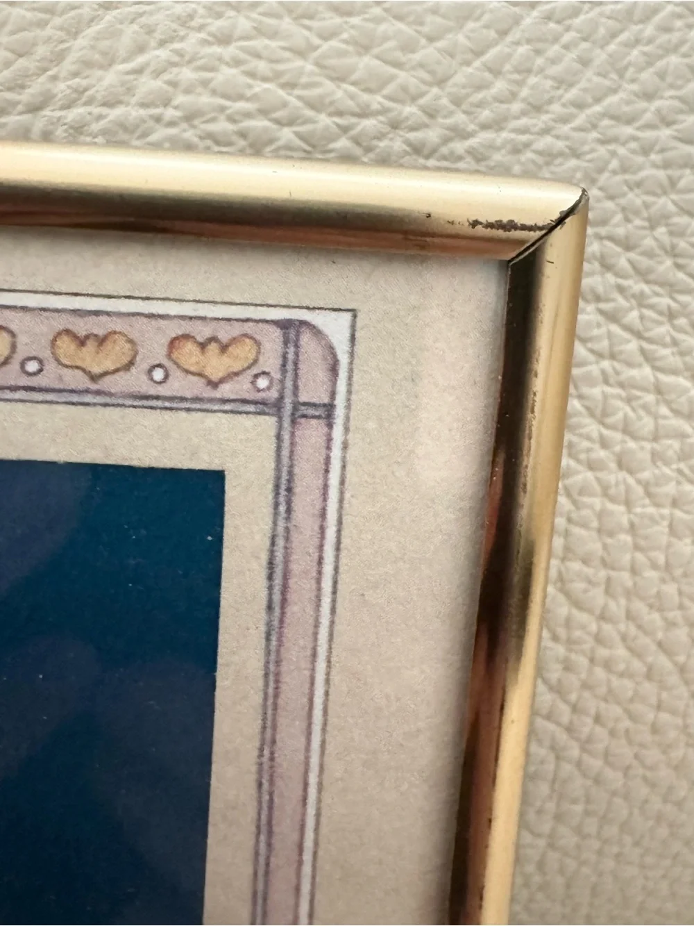 Vintage Hallmark Country Goose 2x3 Gold Metal Photo Frame